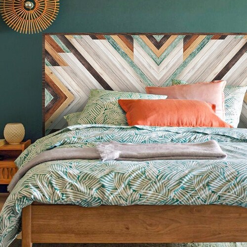 FUNLIFE Peel and Stick Headboard Decal Wood Grain Brown Etsy