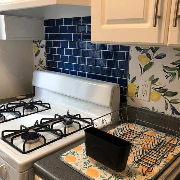 FUNLIFE  | Metro Royal Blue Subway Peel and Stick Tile Backsplash Decals | RV Makeovers Tile Sticker |  Waterproof, Heat resistant