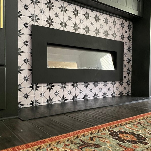 Fireplace Sticker Tile Etsy