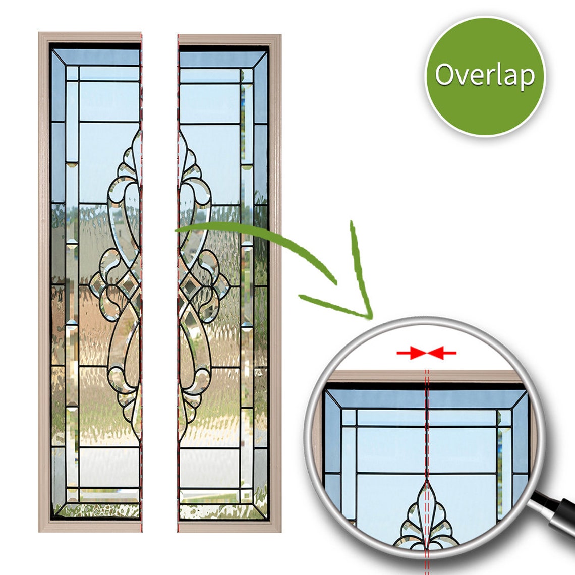 FUNLIFE Stained Glass Door Mural Peel and Stick Door wall Etsy