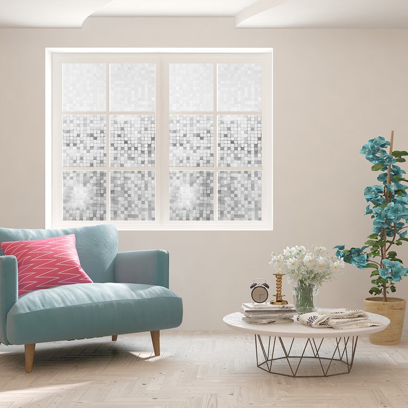 FUNLIFE Large Mosaic Privacy Decorative Film Window Etsy