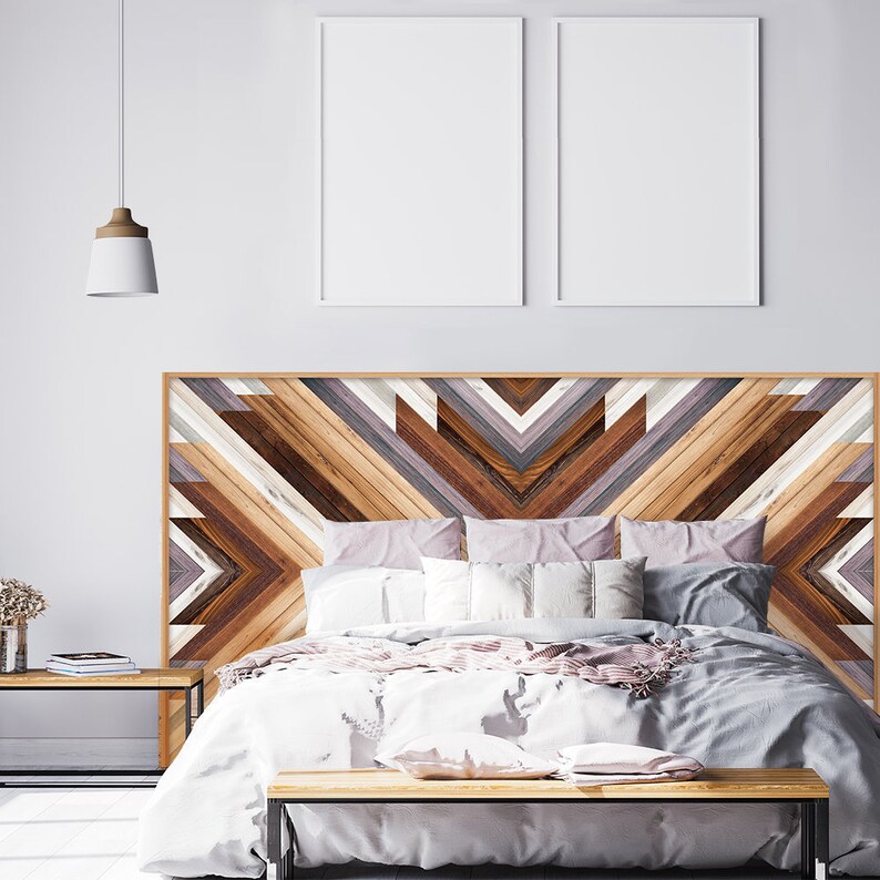 FUNLIFE Peel and Stick Headboard Decal Brown Wood Grain Etsy