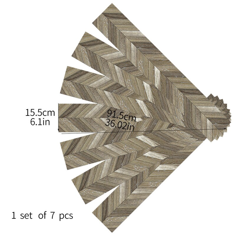 FUNLIFE Dark Chevron Wood Grain Peel and Stick Floor Tile Etsy