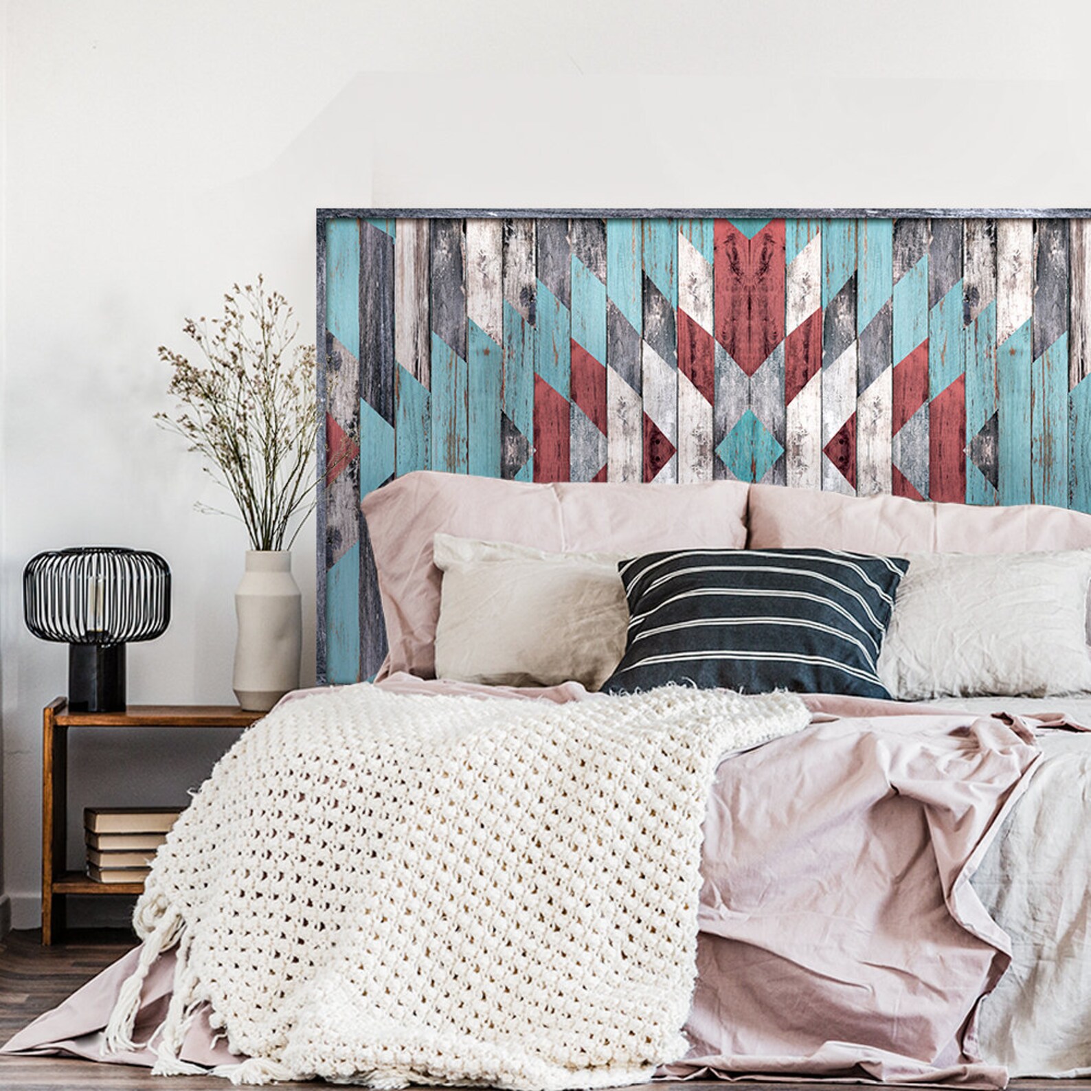 FUNLIFE Peel and Stick Headboard Decal Brown Wood Grain Etsy UK