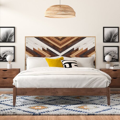 FUNLIFE Peel and Stick Headboard Decal Wood Grain Brown Etsy