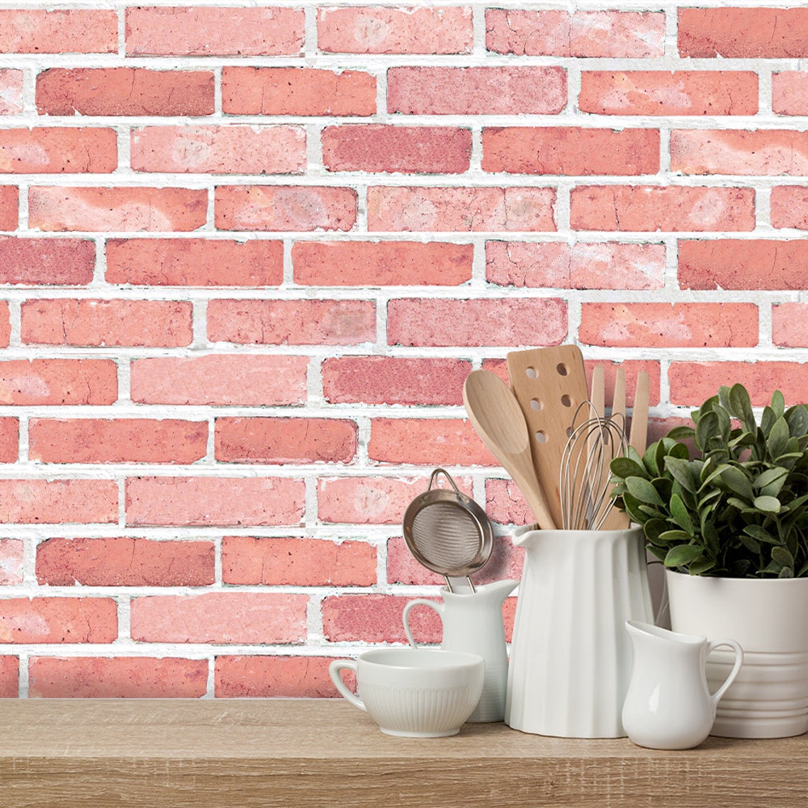 Light Red Brick 8397pcs Peel and Stick Tile Floor Etsy