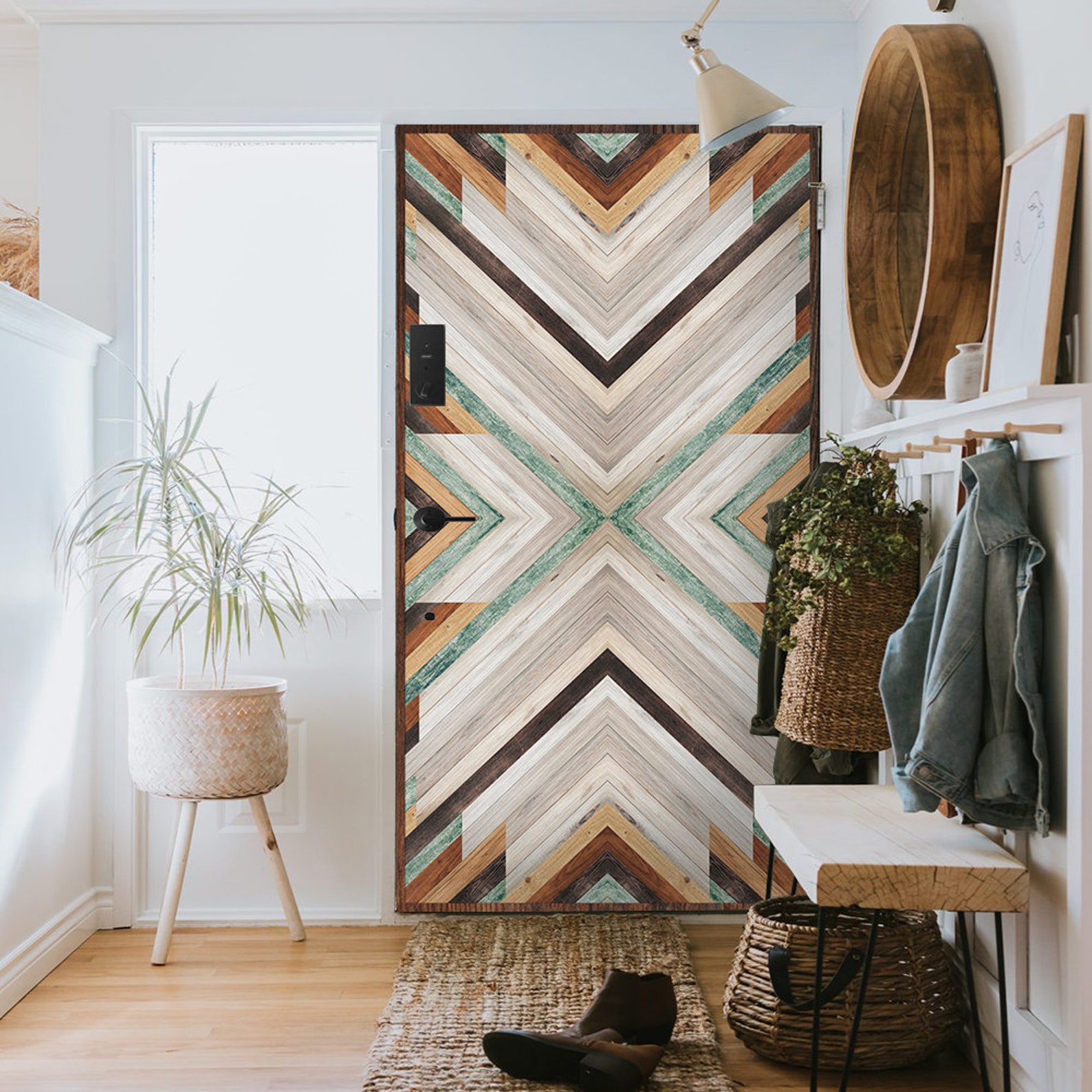 FUNLIFE Peel and Stick Headboard Decal Wood Grain Brown Etsy