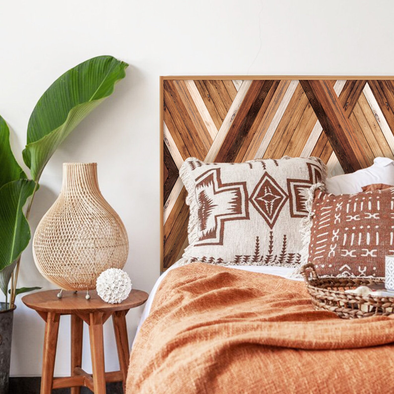 FUNLIFE Peel and Stick Headboard Decal Wood Grain Brown Etsy UK