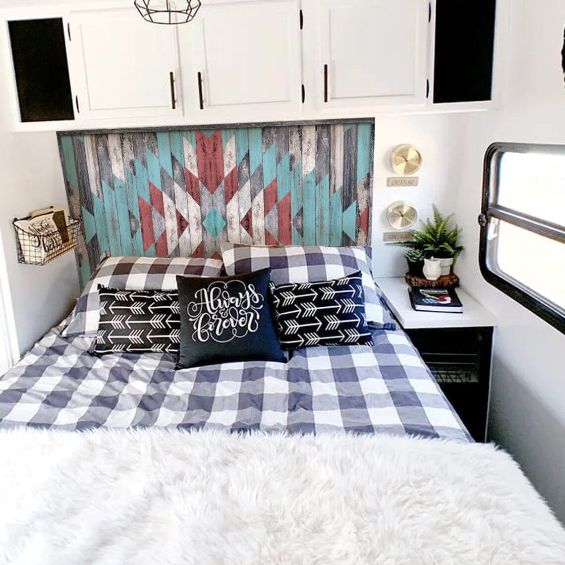 FUNLIFE Peel and Stick Headboard Decal Brown Wood Grain Etsy UK