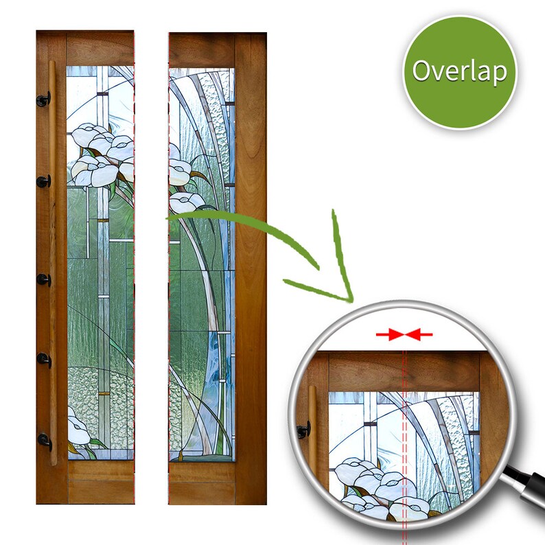 FUNLIFE Modern Stained Glass Door Mural Peel and Stick Door Etsy