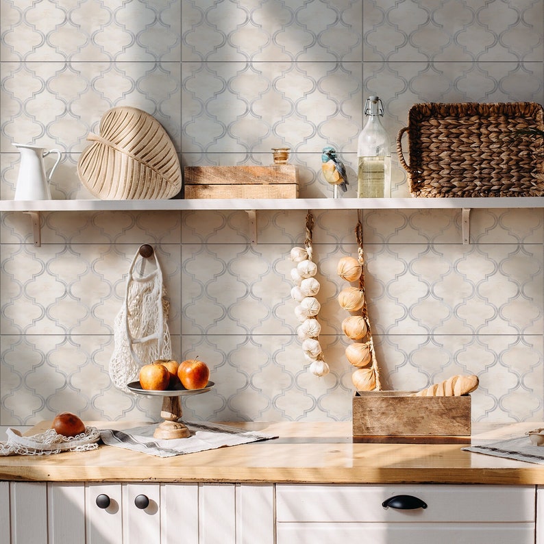 Peel and Stick Marble Backsplash Decal Lantern Tile Sticker Etsy