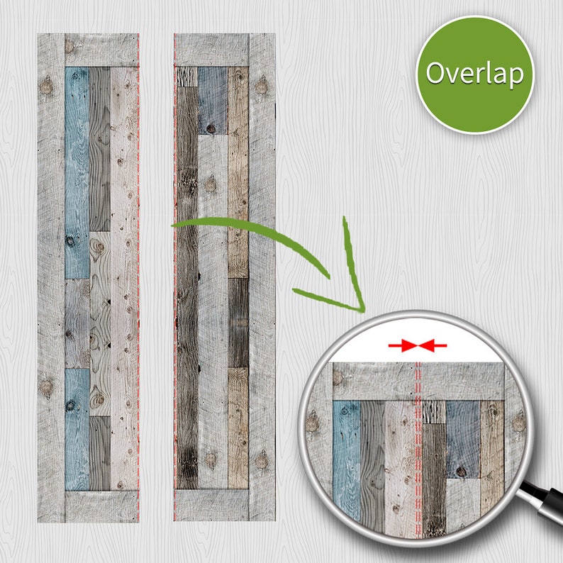 FUNLIFE Wood Pattern Barn Door Mural Peel and Stick Door Etsy