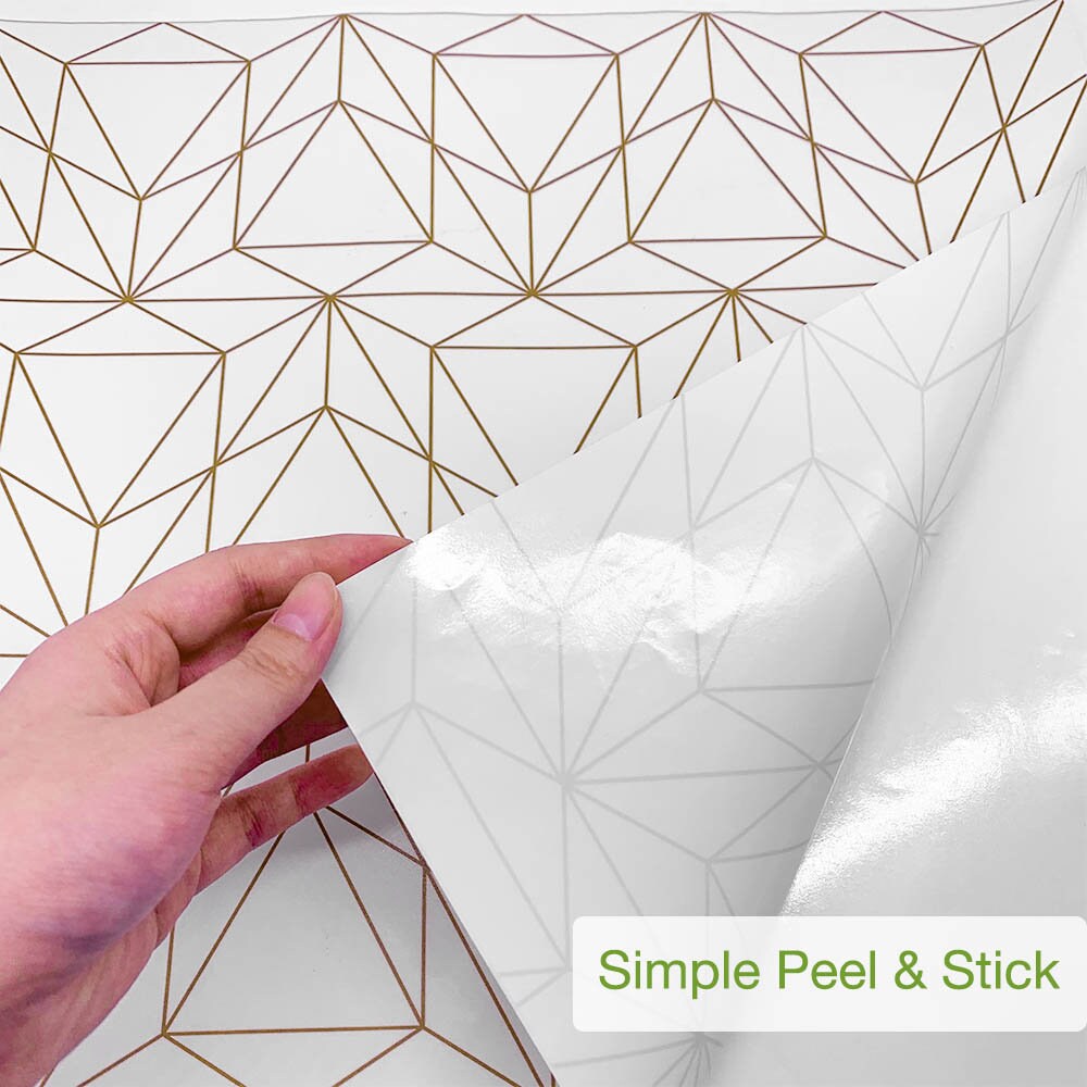 FUNLIFE Art Deco Gold Geometric Lines Wallpaper Peel and Etsy