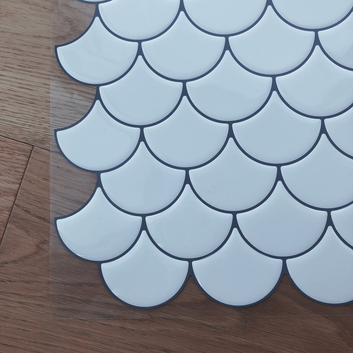 FUNLIFE White Fish Scale Backsplash Tile Sticker Peel and Etsy