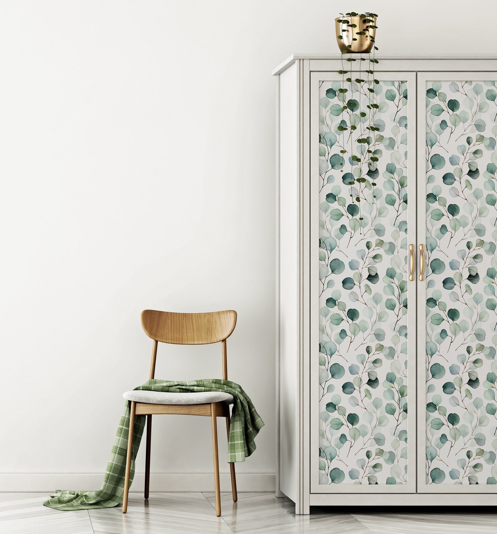 Peel and Stick Botanical Furniture Decals Watercolor Etsy