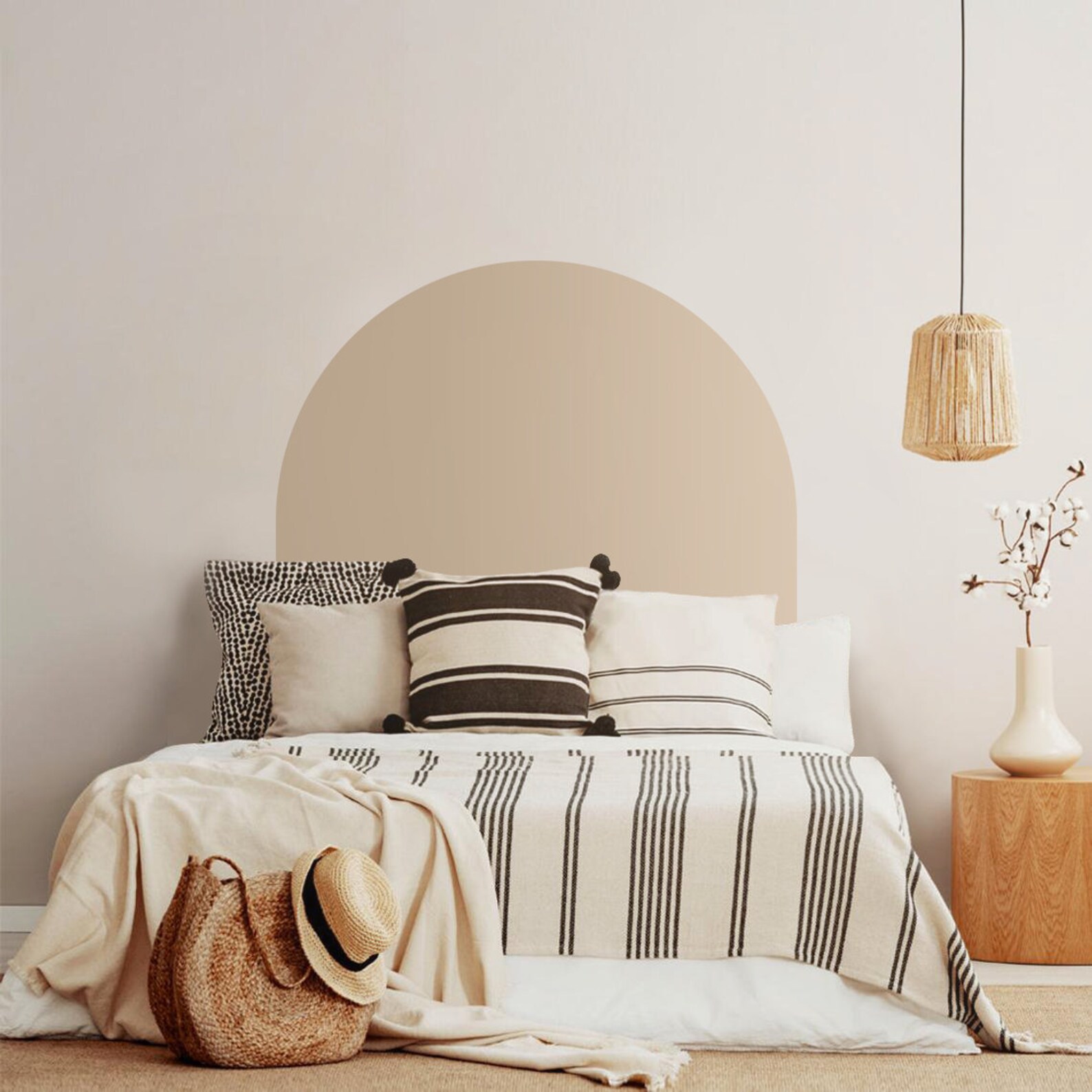 Peel and Stick Headboard Wall Sticker Boho Arch Wall Decal Etsy