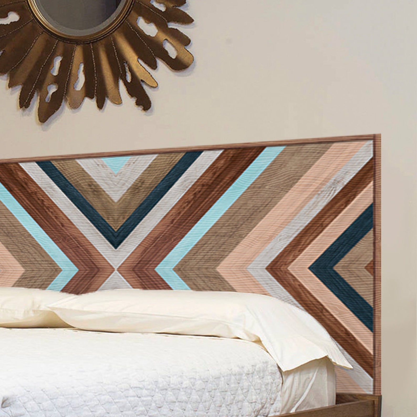FUNLIFE Peel and Stick Headboard Decal Herringbone Woven Etsy Canada