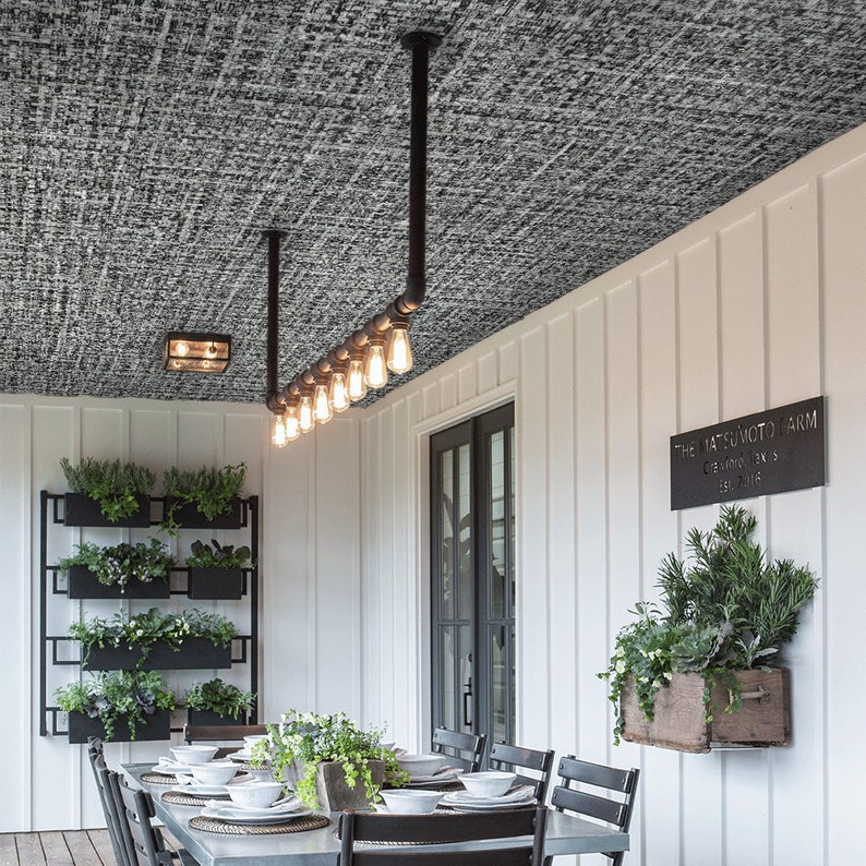 FUNLIFE Modern Art Peel and Stick Ceiling Wallpaper Gray Etsy