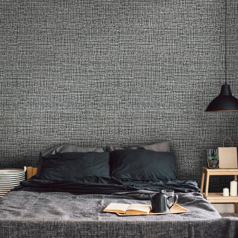 FUNLIFE Modern Art Peel and Stick Ceiling Wallpaper Gray Etsy