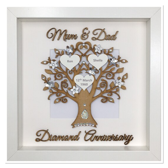 diamond wedding gifts for mum and dad