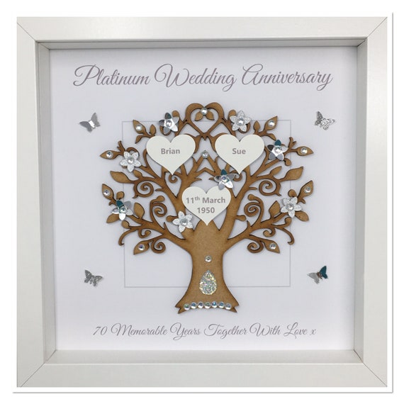 Husband Gift Wedding Anniversary Personalized Photo Frame Gift For Wife 70 Year Anniversary 70th Anniversary Gift Anniversary Gifts Home Living Frames Displays