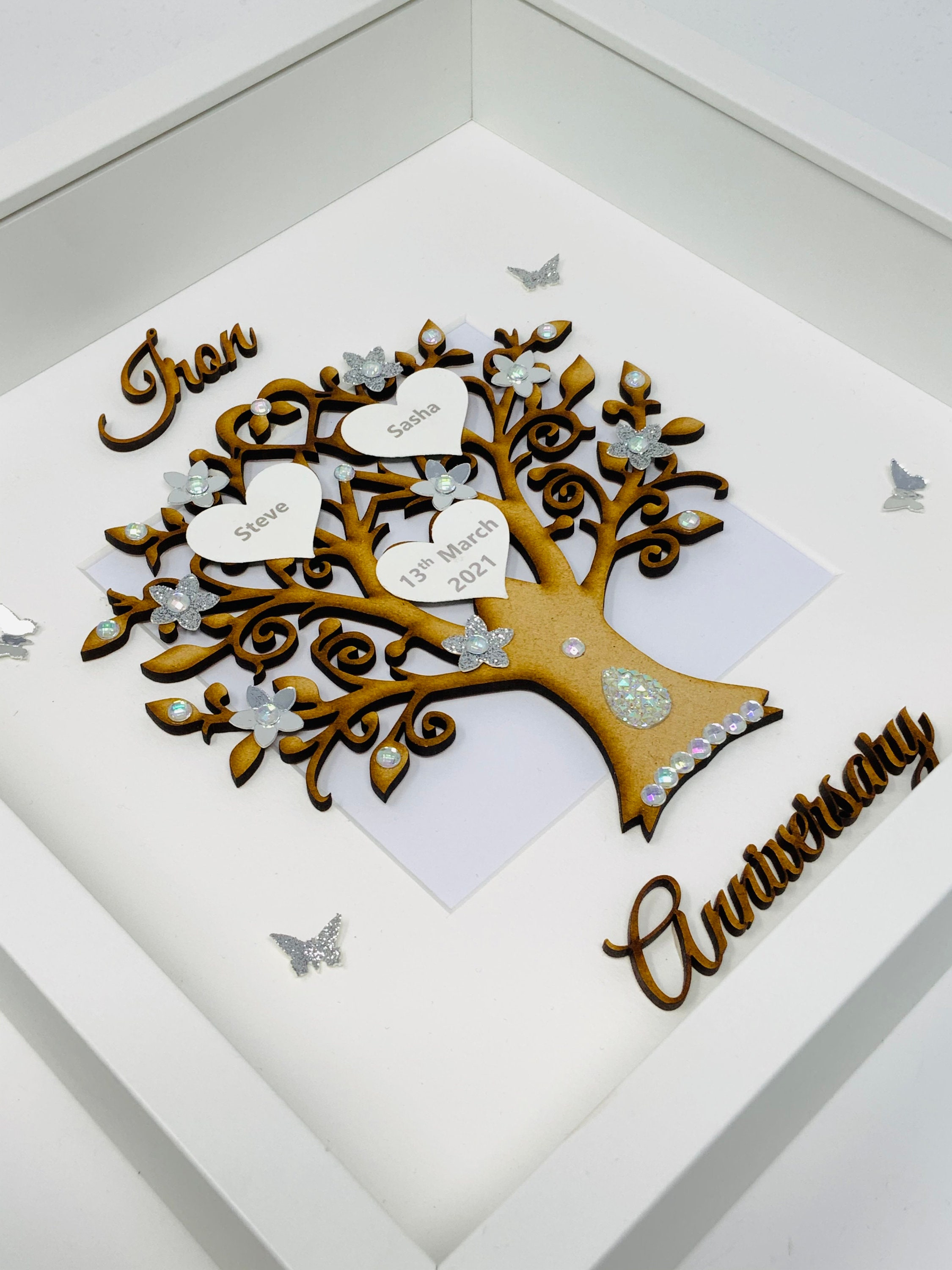 Regalo Per 6 Anni Di Anniversario - Porta Anelli In Ferro Con Frase "11 Years Down, Forever To Go", Vassoio 10,2 Cm Per Coppie
