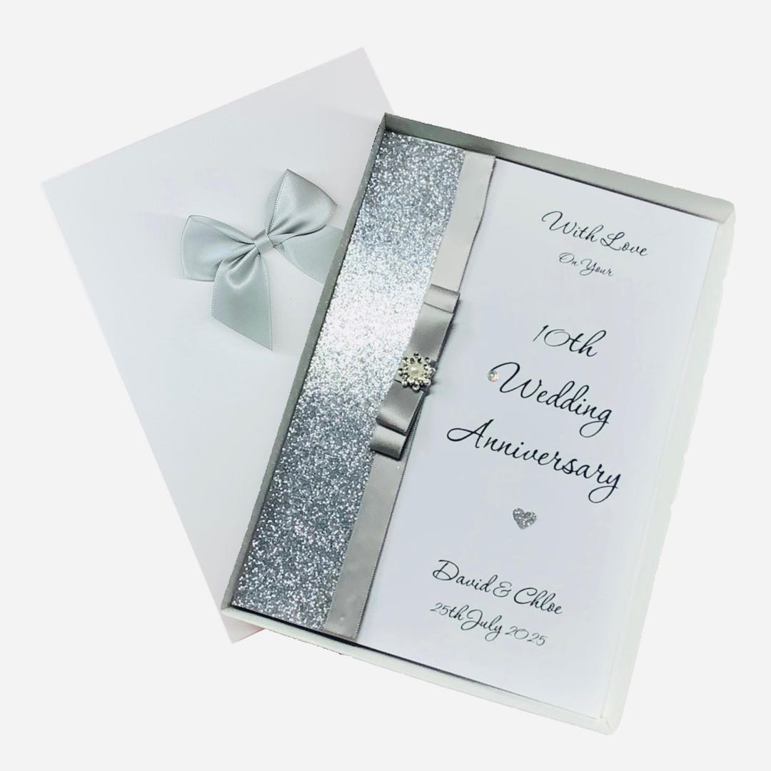 10th Wedding Anniversary Card - Tin 10 Year Tenth Anniversary Gift Wife ...
