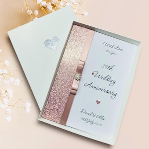 39. Hochzeitstag Karte - Spitze 39 Jahr Neununddreißig Geschenk Frau Ehemann Freundin Freund - 18 Farben zur Auswahl - Luxus Schleife