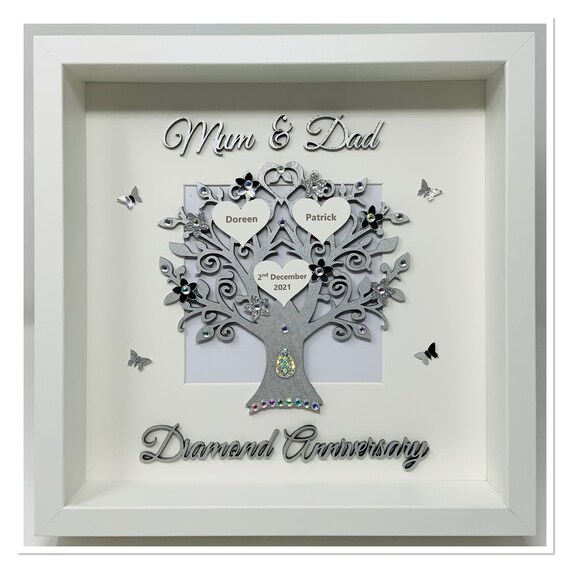 Maman Papa 60eme 60 Ans Diamant Anniversaire De Mariage Etsy France Maman Papa 60eme 60 Ans Diamant Anniversaire De Mariage Etsy France