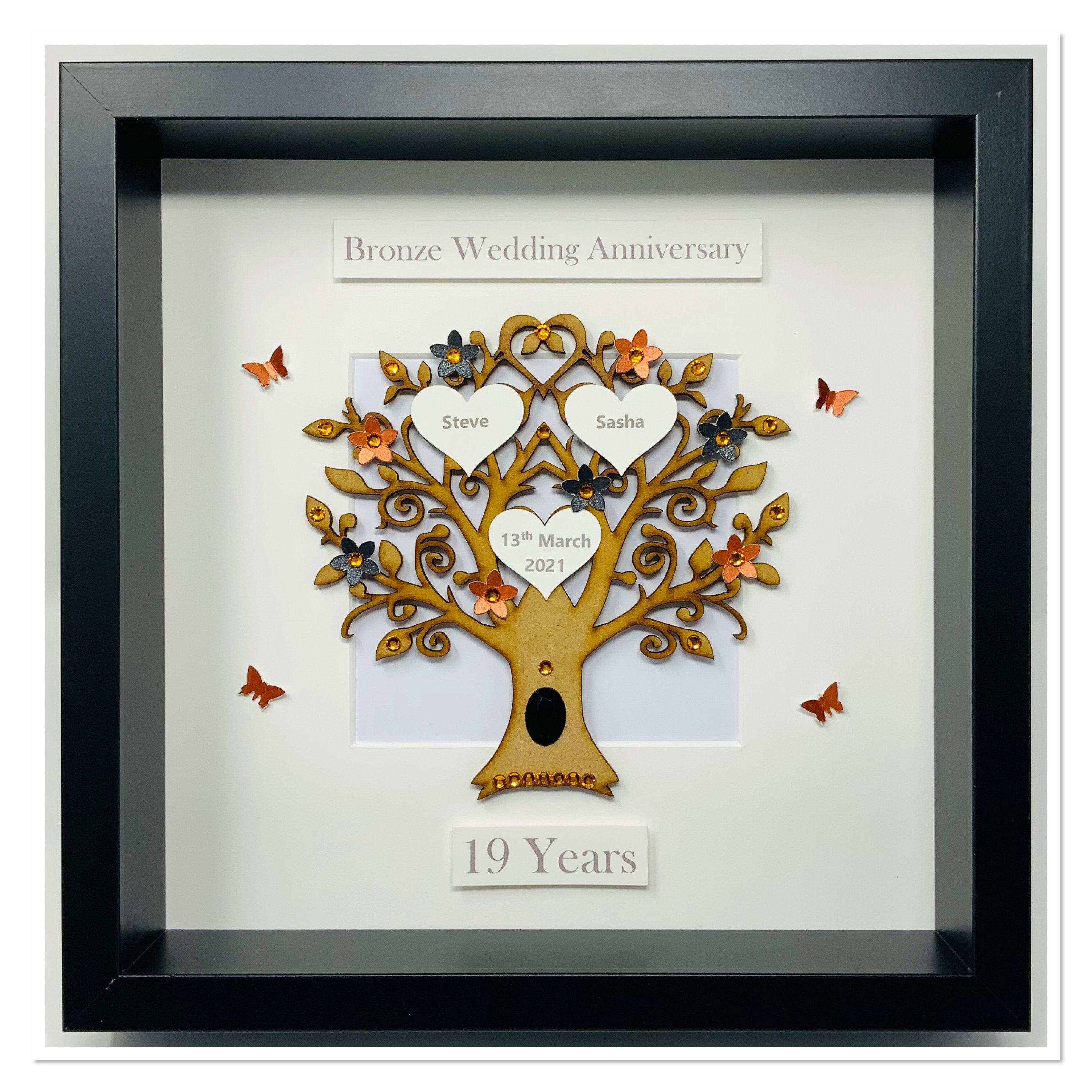 19th 19 Years Bronze Wedding Anniversary Gift Present Married Etsy UK
