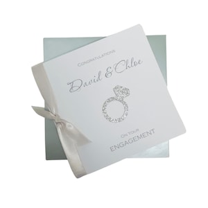 Carte de fiançailles - carte de voeux, cadeau pour femme mari futur couple amis félicitations - bague de fiançailles