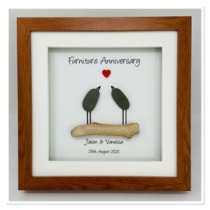 29th 29 Jahre Möbel Hochzeit Jahrestag Geschenk Mann Frau Paar Bilderrahmen Personalisiert (Rahmenfarbwahl) - Kieselvögel