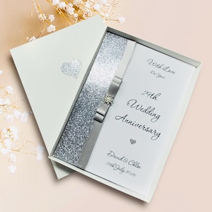 Carte d'anniversaire de mariage pour 29 ans - Meubles de 29 ans, vingt-neuvième cadeau, femme, mari, petite amie, petit ami, 18 couleurs au choix, nœud de luxe