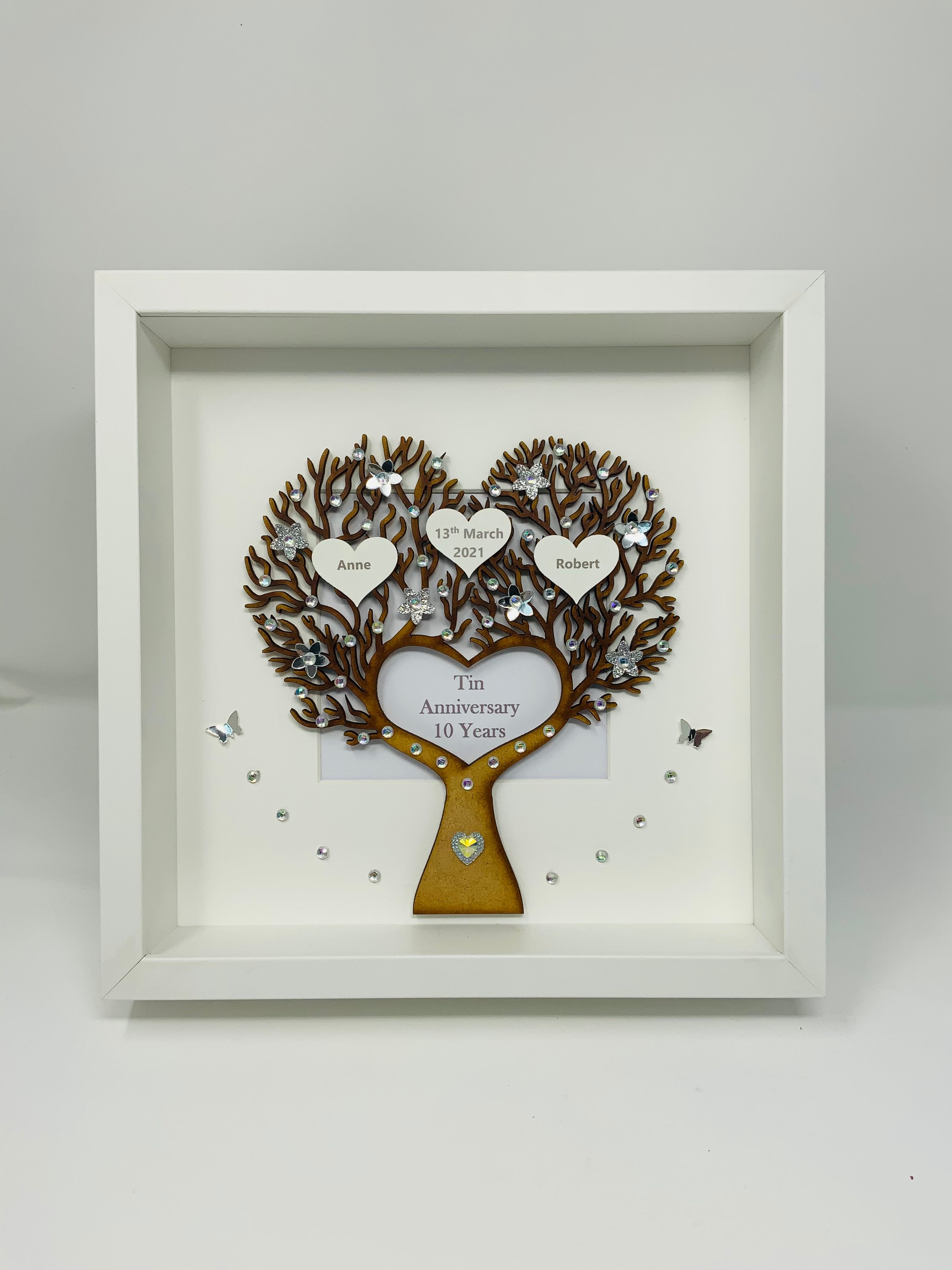 Personalised Acrylic Photo Frame With Transparent Background For Anniversary Birthday Gift Love