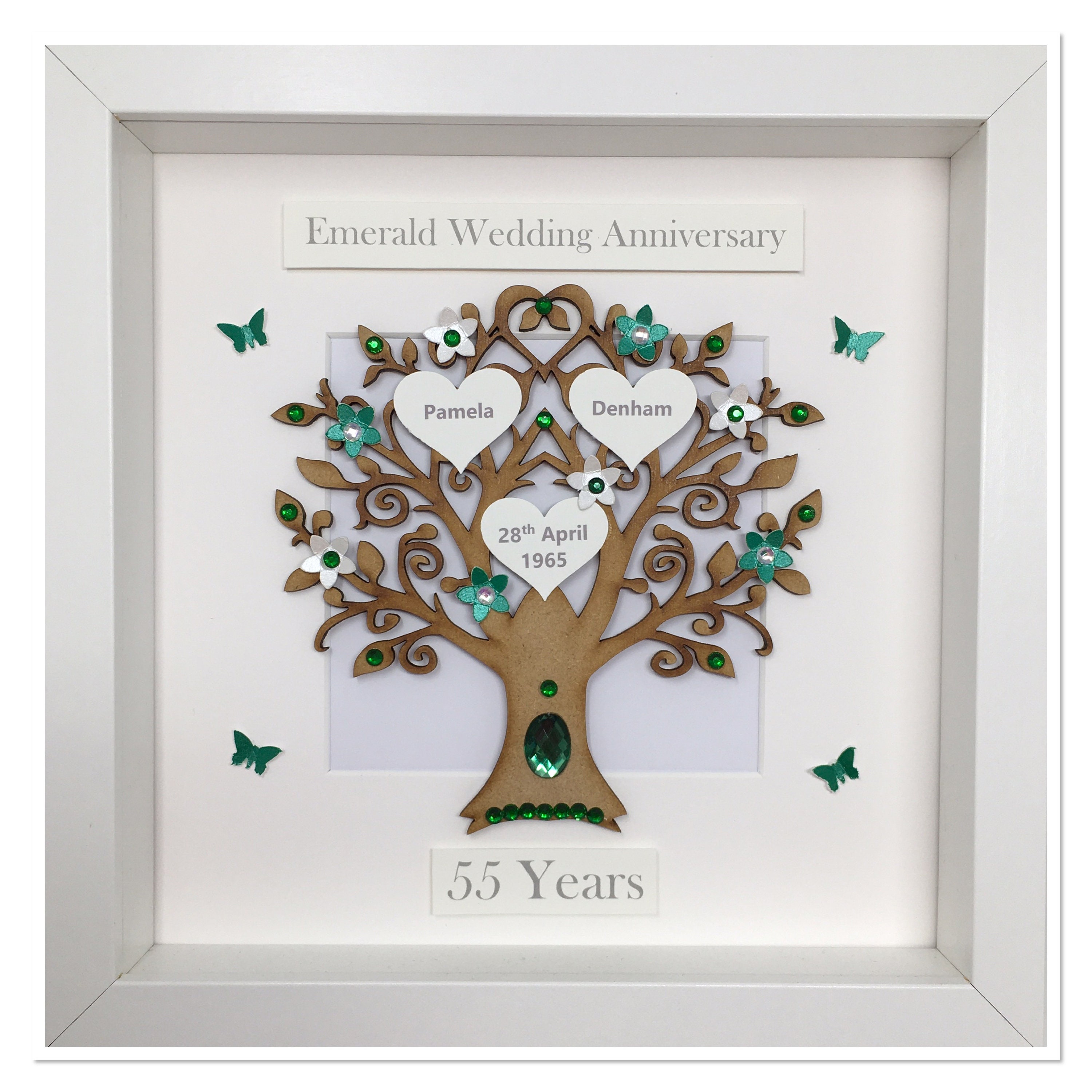 55th 55 Years Emerald Wedding Anniversary Gift Married Husband Etsy