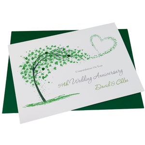 59° anniversario di matrimonio - Biglietto di auguri di beneficenza per il 59° anno, regalo per moglie, marito, genitori, coppia, amici - Sweeping Heart