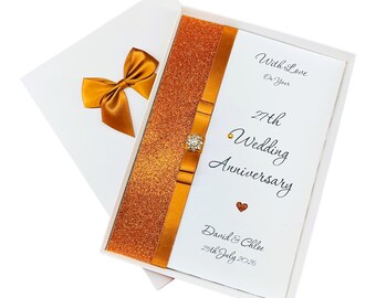 27th Wedding Anniversary Card - Sculpture 27 Year Twenty Seventh Gift Wife Husband Girlfriend Boyfriend - Colour Choice - LB 27