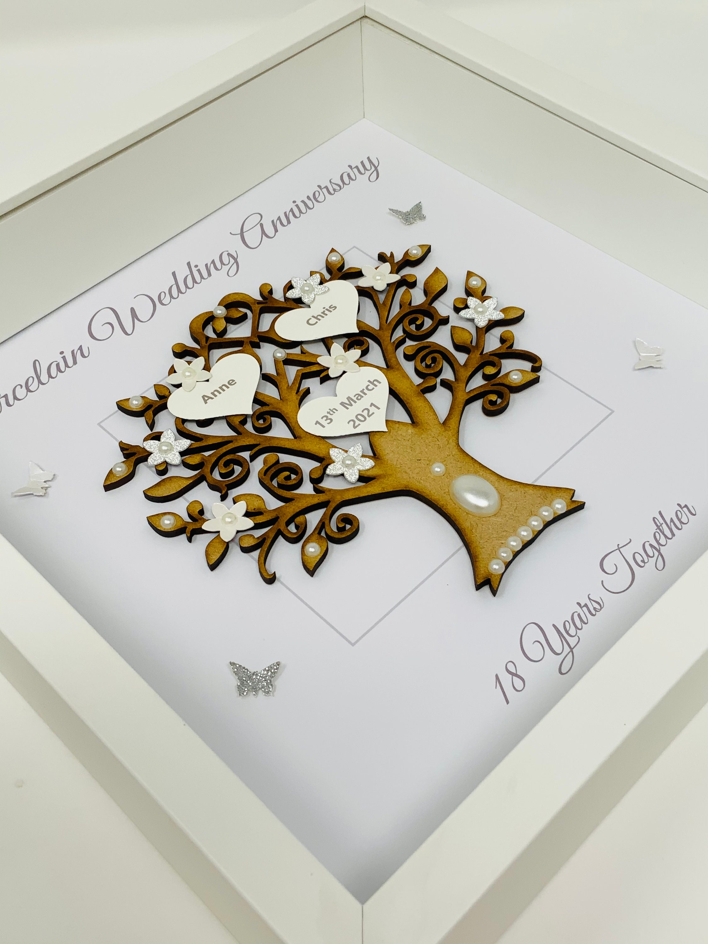 Personalized Cute Porcelain Anniversary Gifts for Him 18th