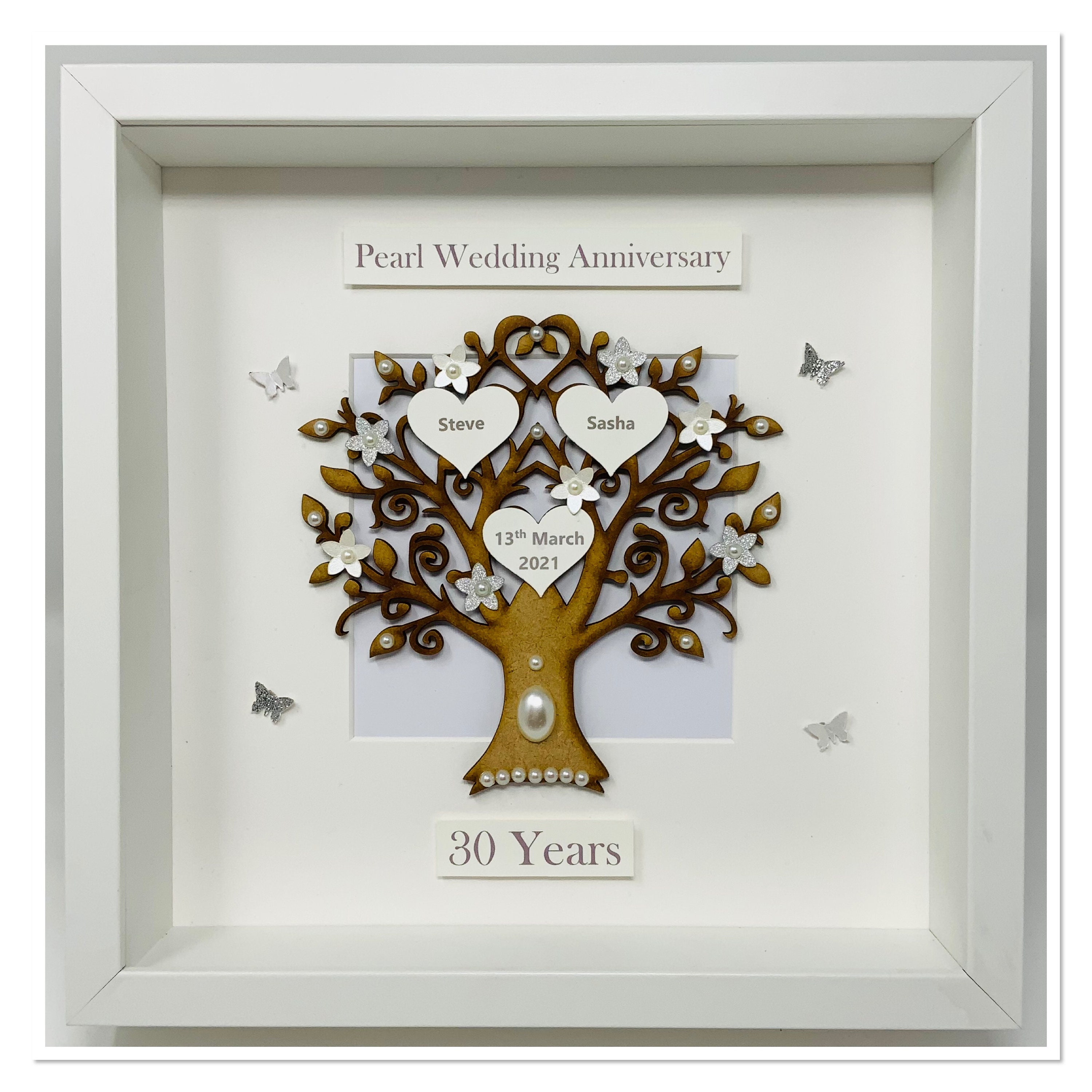 30th 30 Years Pearl Wedding Anniversary Gift Present Married Husband Wife  Custom Family Tree Picture Frame Personalised Classic - Etsy
