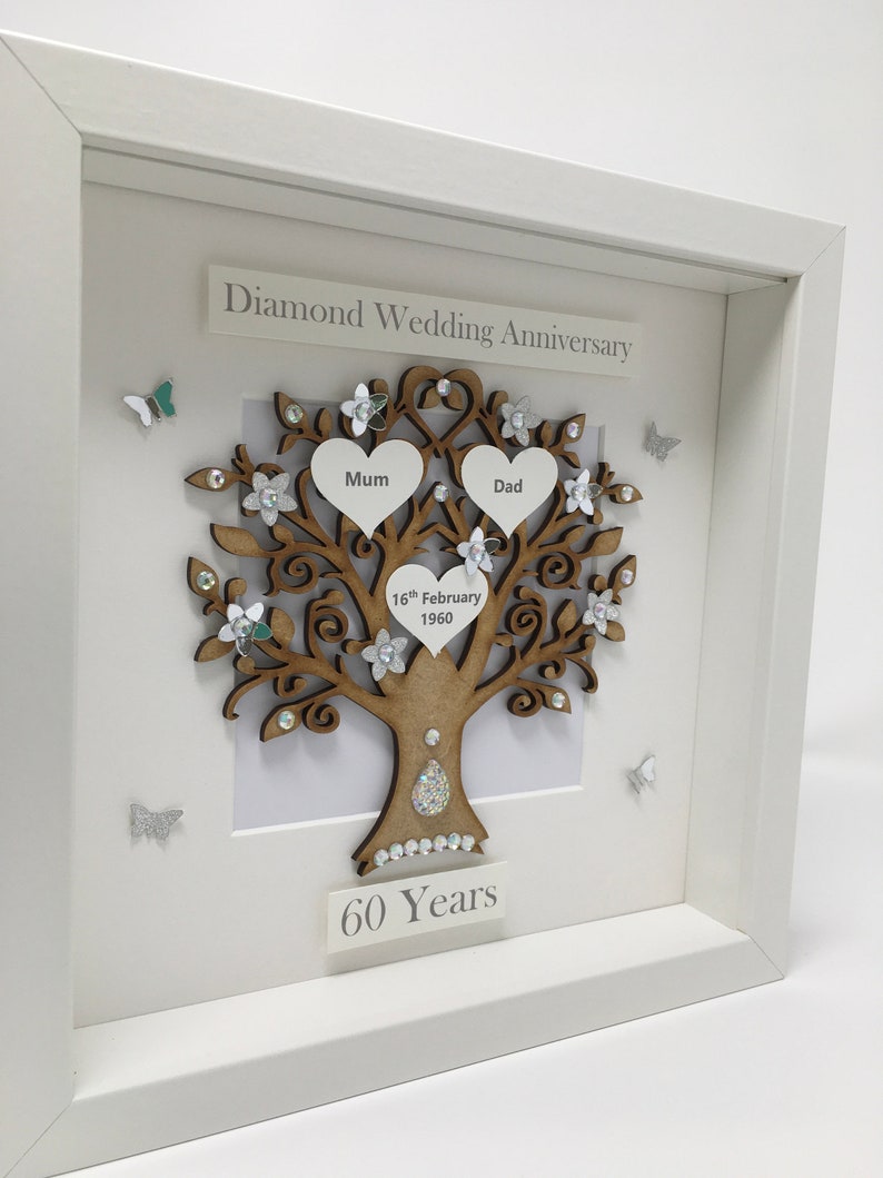 60e 60 ans Diamond Wedding Anniversary Cadeau Marié Mari Femme Etsy