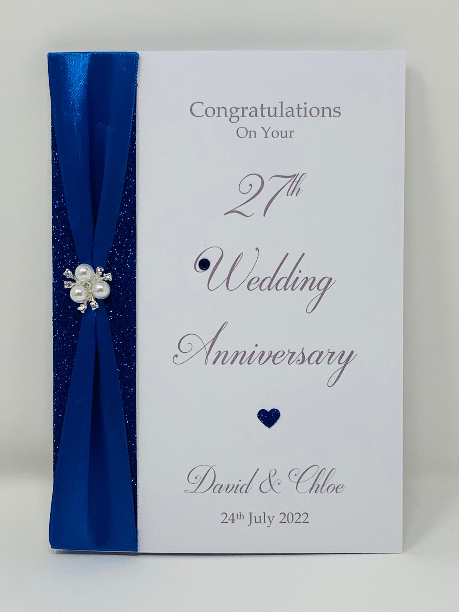 27th Wedding Anniversary Card - Sculpture 27 Year Twenty Seventh Gift 27th Wedding Anniversary Card - Sculpture 27 Year Twenty Seventh Gift