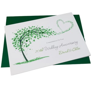 Biglietto di auguri per il ventesimo anniversario di matrimonio - Biglietto di auguri cinese per il ventesimo anniversario, regalo per moglie, marito, genitori, coppia, amici - Sweeping Heart