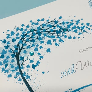 26th Wedding Anniversary Card - Picture 26 Year Twenty Sixth Greeting ...