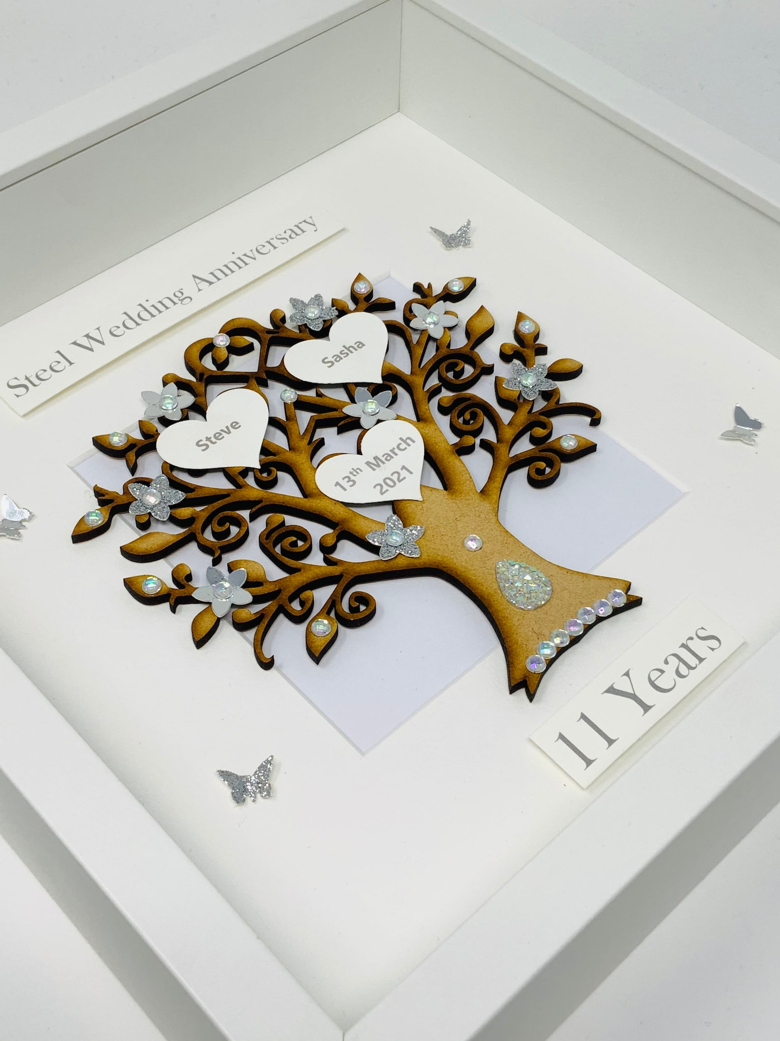 11th 11 Years Steel Wedding Anniversary Gift Present Married Etsy UK