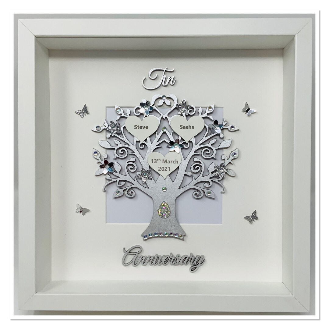 10th 10 Years Tin Wedding Anniversary Couple Gift Present Husband Wife ...