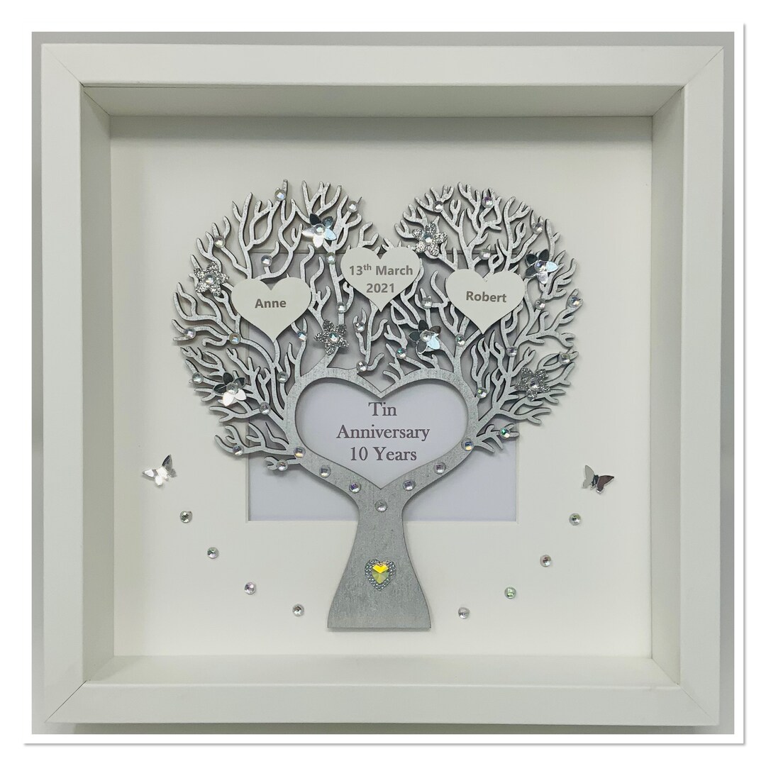 10th 10 Years Tin Wedding Anniversary Married Gift Present Him Her ...