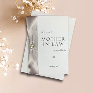 À ma future belle-mère sur notre carte de mariage - Cadeau d'invitation de voeux de luxe personnalisé - Couleur au choix (belle-mère)