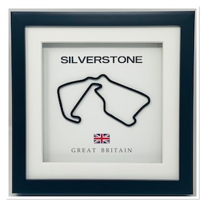 Silverstone Formula 1 Race Circuit 3D Frame - British Grand Prix Track Wall Art - F1 Moto GP BTCC - 5 Frame Colours To Choose