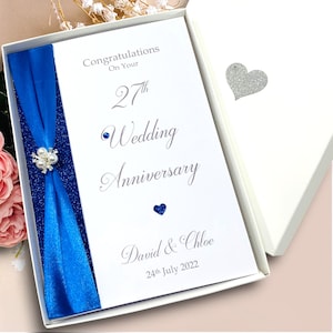 27th Wedding Anniversary Card - Sculpture 27 Year Twenty Seventh Gift Wife Husband Girlfriend Boyfriend
