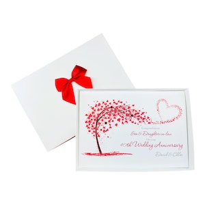 Karte zum 40. Hochzeitstag (Rubinhochzeit) für Sohn und Schwiegertochter – SH 149